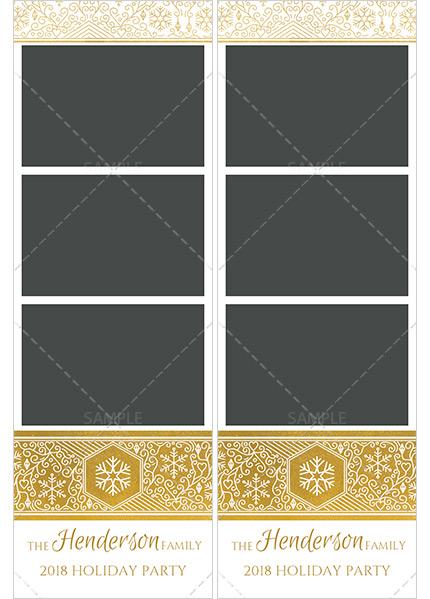 Winter Shimmer Gold - 3UP Photo Strip