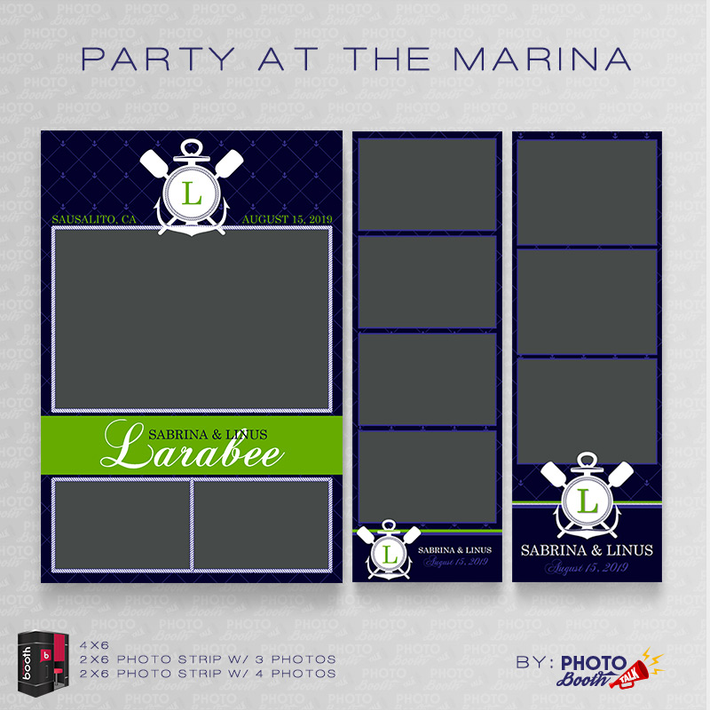 Party at the Marina Darkroom Booth Templates