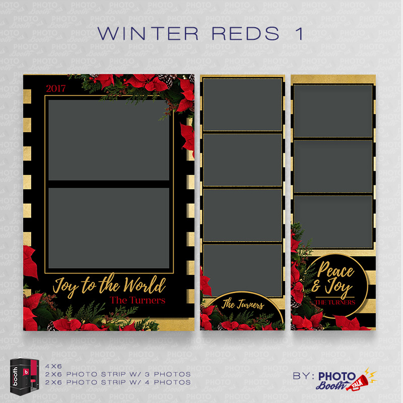 Winter Reds 1 Darkroom Booth Templates