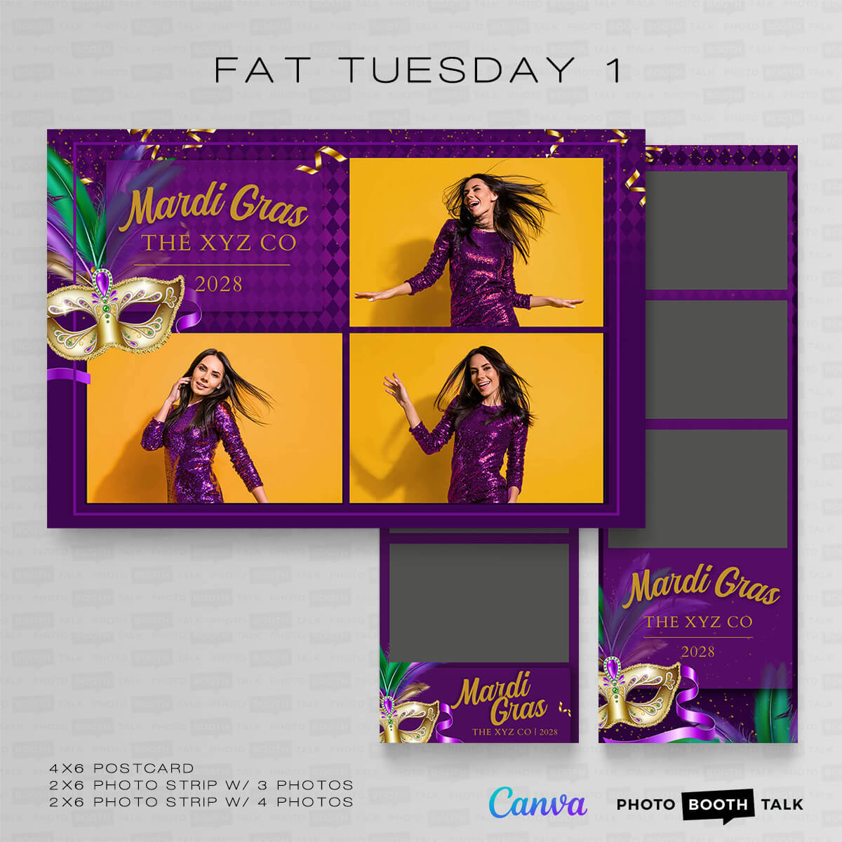 Fat Tuesday 1 – For Canva | Photo Booth Talk